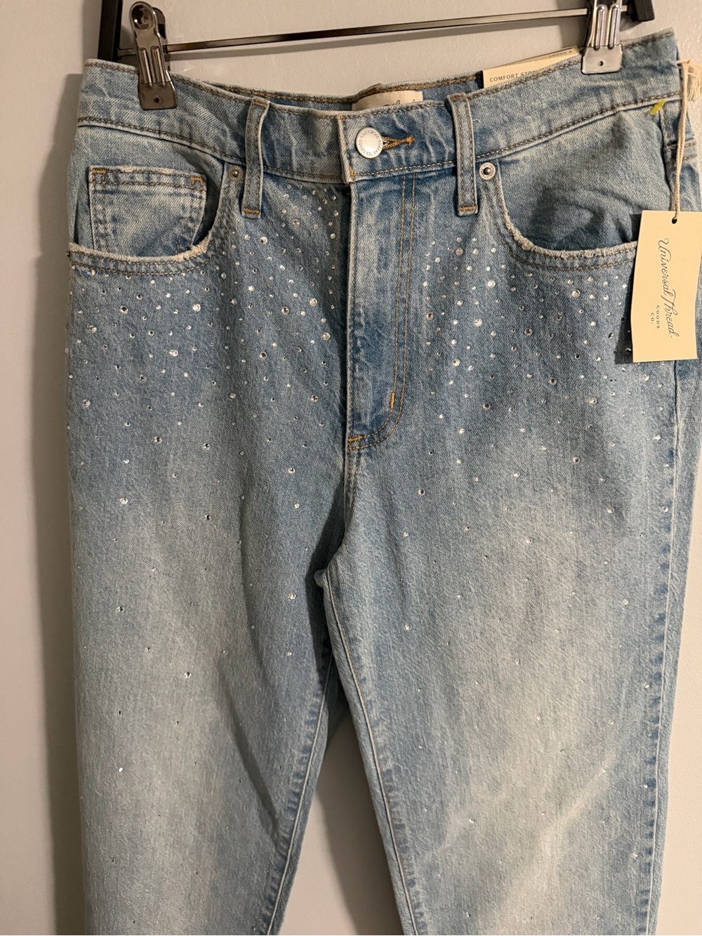 Universal Thread Light Wash Rhinestone Bootcut Jeans - Picture 5 of 9